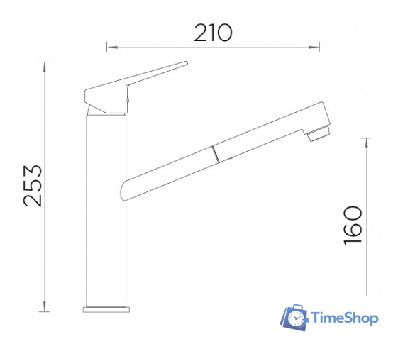 Смеситель Schock Metis-D (нержавеющая сталь) - Изображение №2 — Интернет-магазин Time-Shop