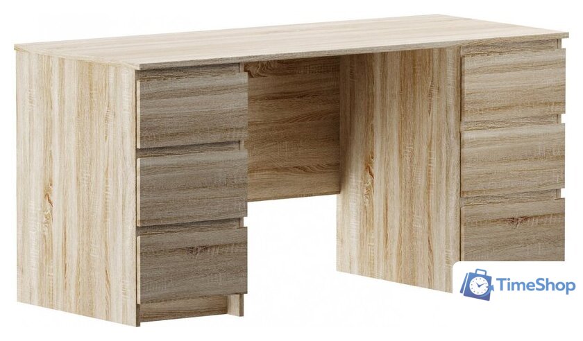 Стол Mio Tesoro Кастор 6 ящиков 151x65 2.03.06.040.3 (дуб сонома) - Изображение №1 — Интернет-магазин Time-Shop