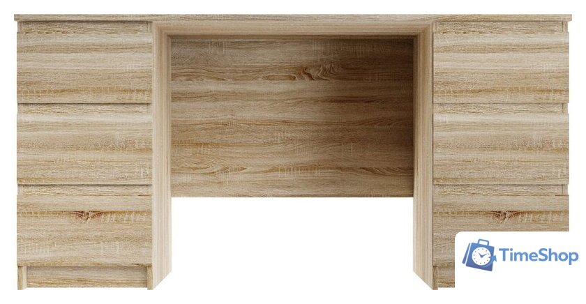 Стол Mio Tesoro Кастор 6 ящиков 151x65 2.03.06.040.3 (дуб сонома) - Изображение №2 — Интернет-магазин Time-Shop