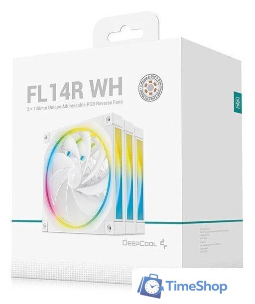 Комплект вентиляторов для корпуса DeepCool FL14R WH 3 IN 1 R-FL14R-WHAPN3-G - Изображение №6 — Интернет-магазин Time-Shop