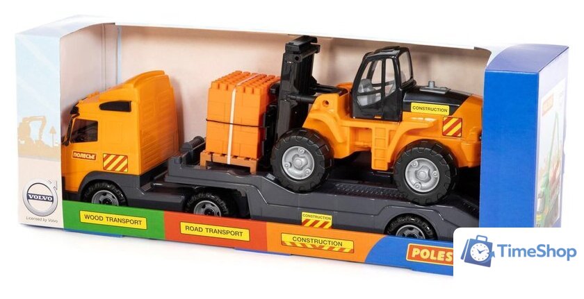 Набор Полесье Volvo автомобиль-трейлер + автокар + конструктор 30 эл. 1572 - Изображение №1 — Интернет-магазин Time-Shop
