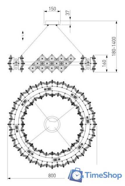 Подвесная люстра Bogate's 371 Strotskis - Изображение №6 — Интернет-магазин Time-Shop