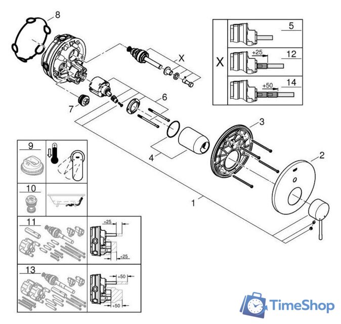 Смеситель Grohe Essence 24058Dc1 - Изображение №5 — Интернет-магазин Time-Shop