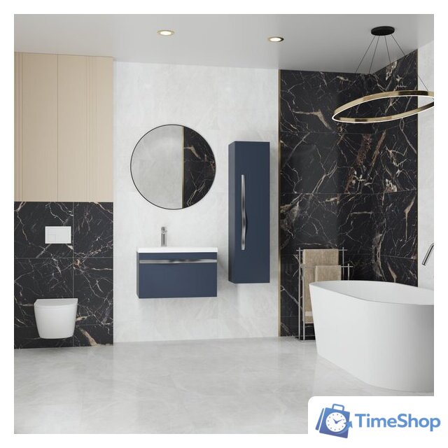  Lauter Тумба под умывальник Eva 69 (гранатовый полуматовый, ручка из матовой стали) - Изображение №3 — Интернет-магазин Time-Shop