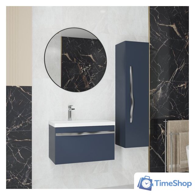  Lauter Тумба под умывальник Eva 69 (гранатовый полуматовый, ручка из матовой стали) - Изображение №4 — Интернет-магазин Time-Shop