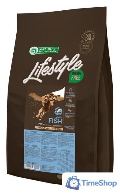 Сухой корм для собак Nature's Protection Lifestyle Grain Free Adult White Fish 10 кг - Изображение №1 — Интернет-магазин Time-Shop