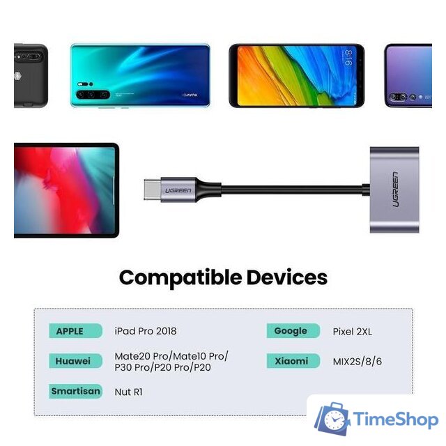 Разветвитель Ugreen 60165 - Изображение №7 — Интернет-магазин Time-Shop