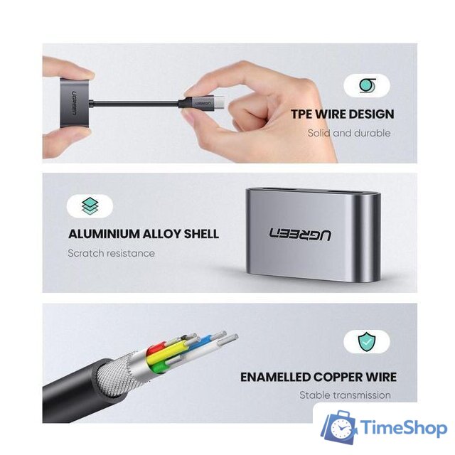 Разветвитель Ugreen 60165 - Изображение №2 — Интернет-магазин Time-Shop