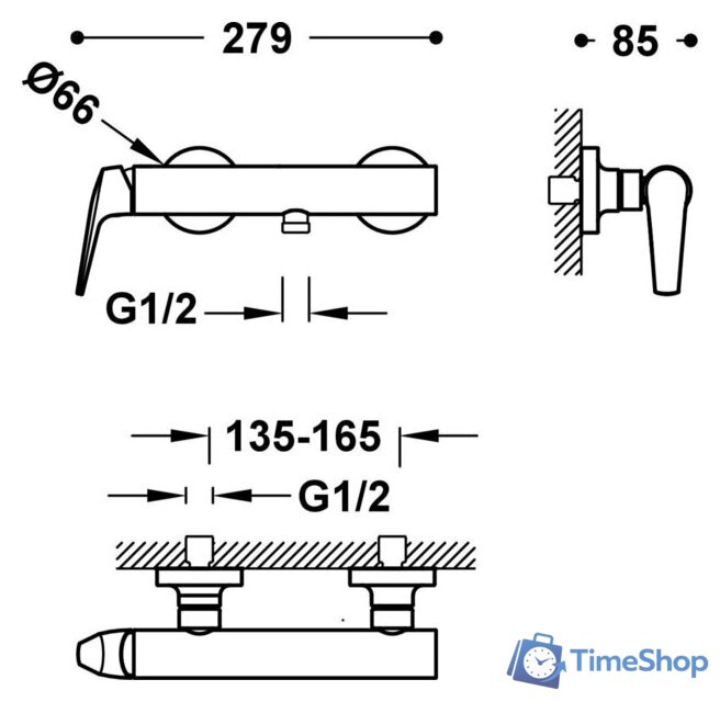 Душевой гарнитур  Tres Fuji 28116701NM - Изображение №2 — Интернет-магазин Time-Shop