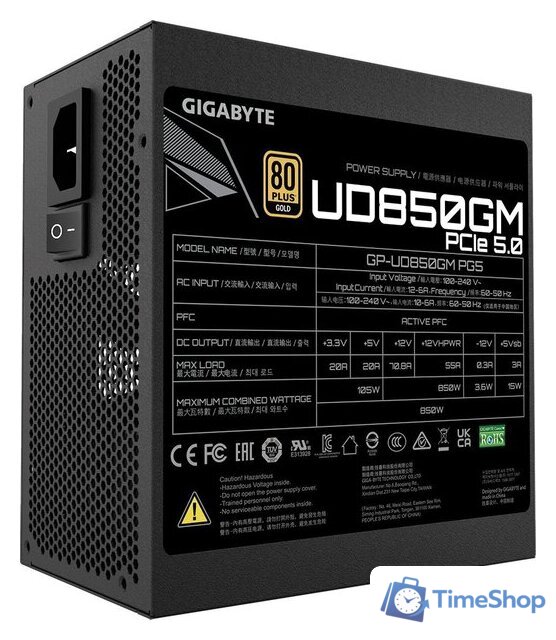 Блок питания Gigabyte UD850GM PG5 - Изображение №5 — Интернет-магазин Time-Shop