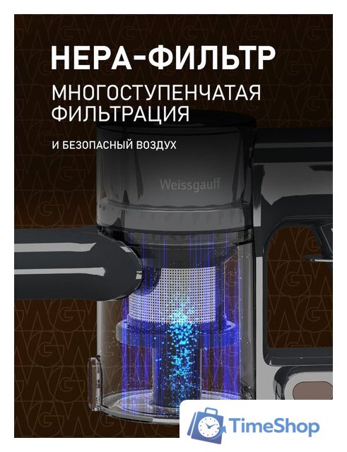 Пылесос Weissgauff V24 BLDC 400 Graphite Turbo - Изображение №23 — Интернет-магазин Time-Shop