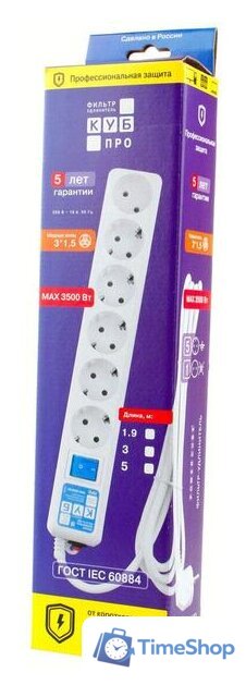 Сетевой фильтр Power Cube SPL6-16-P-5M - Изображение №6 — Интернет-магазин Time-Shop