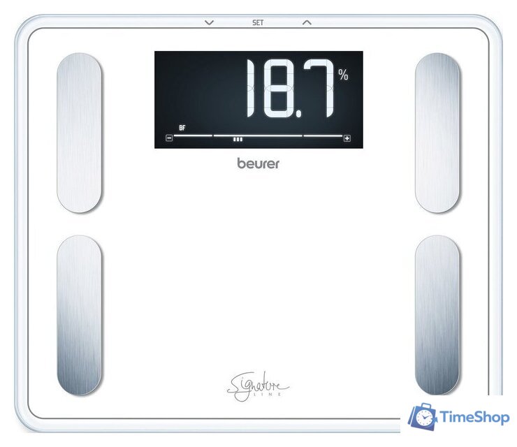 Напольные весы Beurer BF 410 SignatureLine (белый) - Изображение №2 — Интернет-магазин Time-Shop