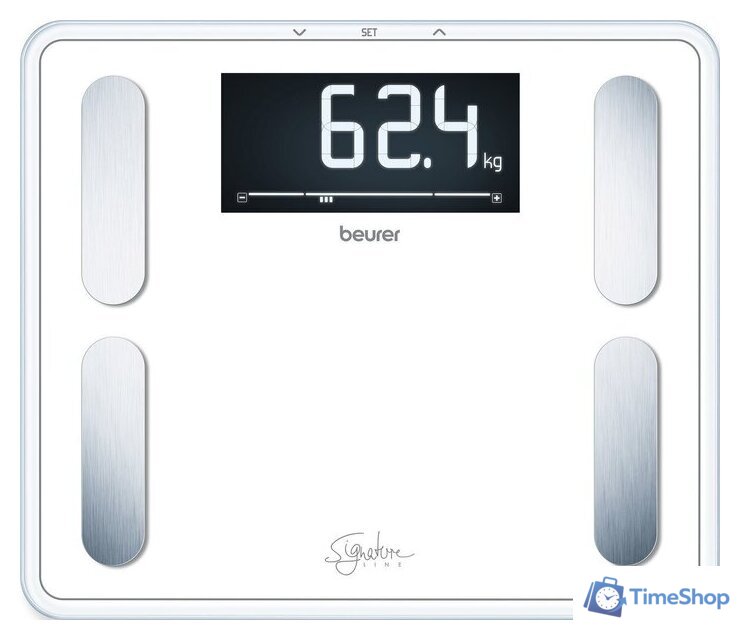 Напольные весы Beurer BF 410 SignatureLine (белый) - Изображение №3 — Интернет-магазин Time-Shop
