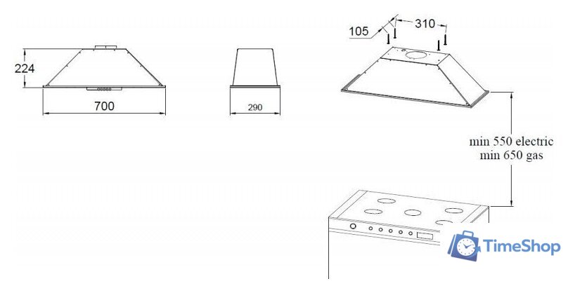 Кухонная вытяжка Kanzler D 538 W - Изображение №6 — Интернет-магазин Time-Shop
