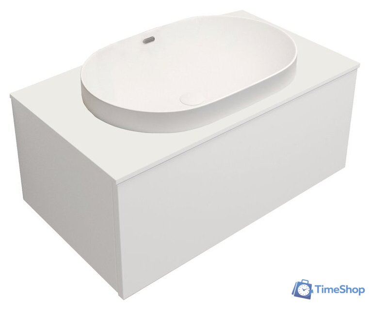  ЗОВ Тумба с умывальником Кито 100 K100LW0MWM-LDSPW6002 (белый матовый) - Изображение №2 — Интернет-магазин Time-Shop