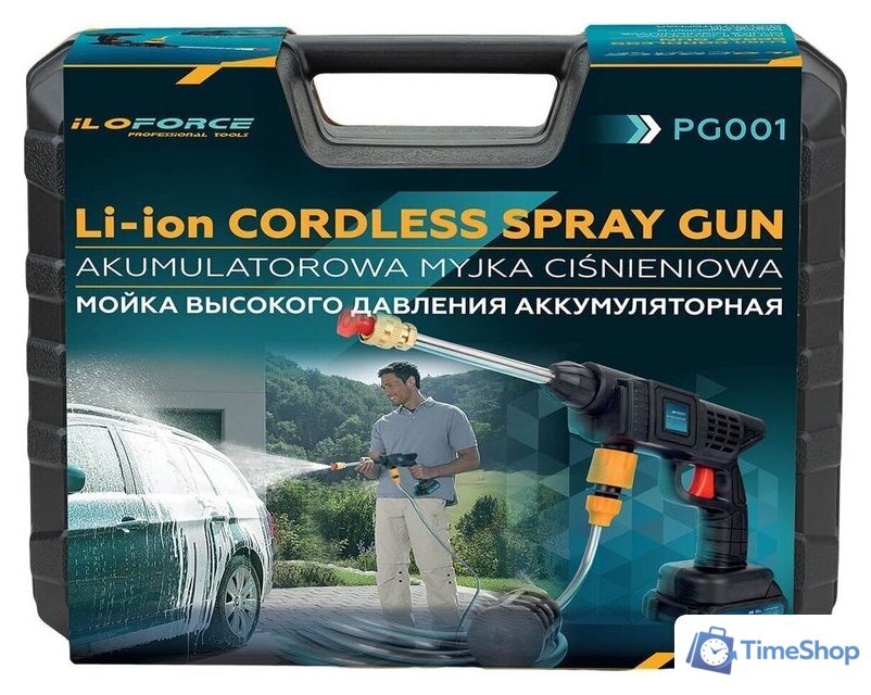 Мойка высокого давления ILOforce IF-PG001 (с 1-им АКБ, кейс) - Изображение №2 — Интернет-магазин Time-Shop