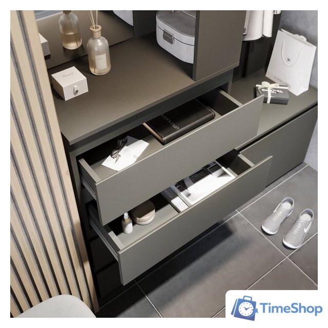 Стенка НК-Мебель Stern 72677900 (серый графит) - Изображение №3 — Интернет-магазин Time-Shop