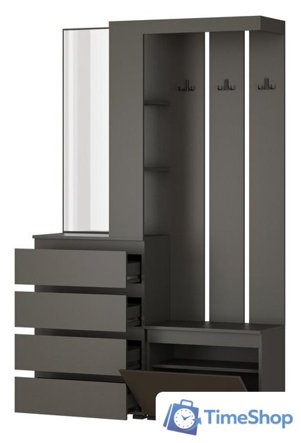 Стенка НК-Мебель Stern 72677900 (серый графит) - Изображение №2 — Интернет-магазин Time-Shop