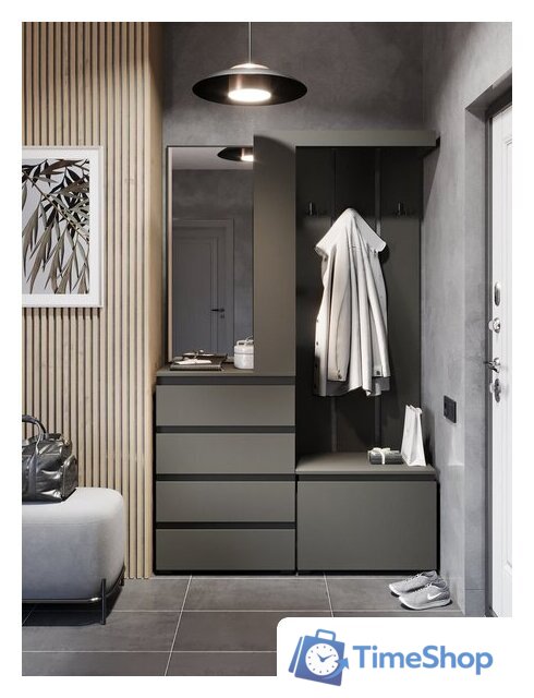 Стенка НК-Мебель Stern 72677900 (серый графит) - Изображение №5 — Интернет-магазин Time-Shop