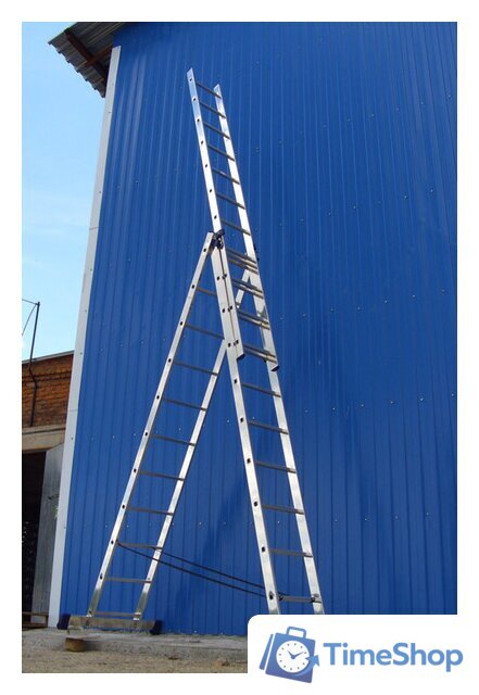 Лестница-стремянка Алюмет трехсекционная универсальная 6315 3x15 - Изображение №5 — Интернет-магазин Time-Shop