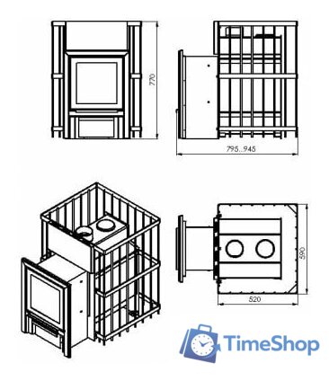 Банная печь Мета-Бел ПБМ 20 ПС - Изображение №4 — Интернет-магазин Time-Shop