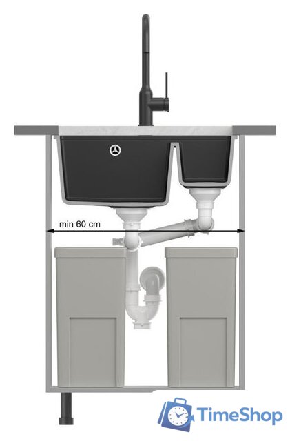 Кухонная мойка Quadron HCQL5646U8-G1_U - Изображение №5 — Интернет-магазин Time-Shop