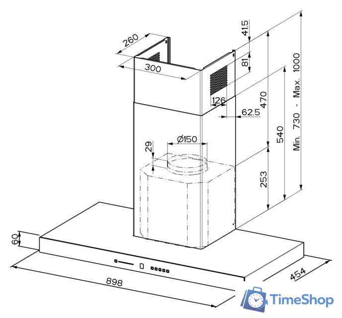 Кухонная вытяжка Faber T-Air KL A90 325.0615.702 - Изображение №5 — Интернет-магазин Time-Shop