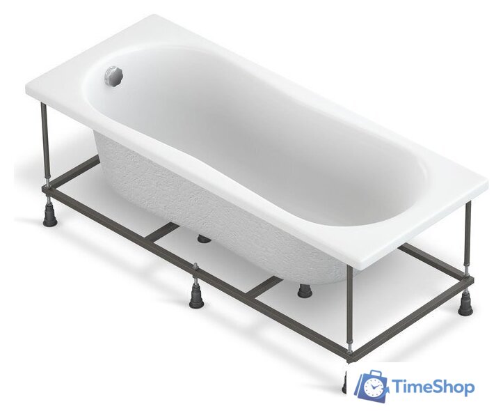 Ванна Cersanit Nike 170x70 с ножками со смесителем Brasko Black однорыч. (с сифоном Prime) - Изображение №3 — Интернет-магазин Time-Shop