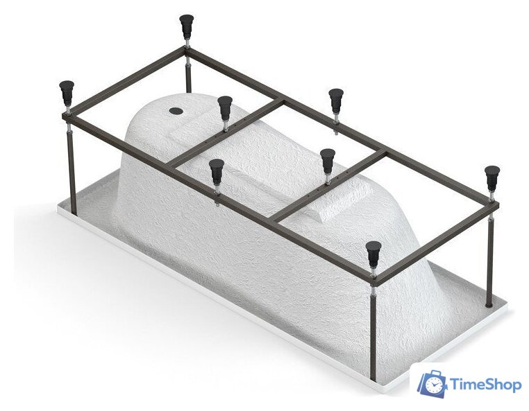 Ванна Cersanit Nike 170x70 с ножками со смесителем Brasko Black однорыч. (с сифоном Prime) - Изображение №4 — Интернет-магазин Time-Shop