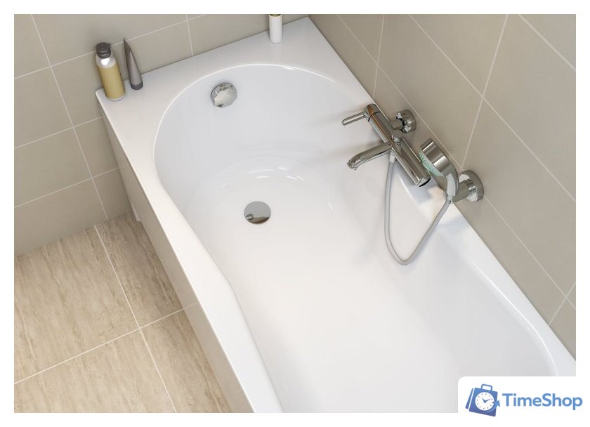 Ванна Cersanit Nike 170x70 с ножками со смесителем Brasko Black однорыч. (с сифоном Prime) - Изображение №5 — Интернет-магазин Time-Shop