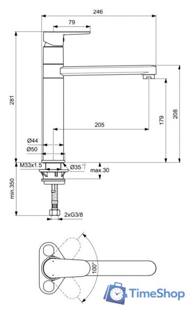 Смеситель Ideal Standard Cerafine O BC501 - Изображение №2 — Интернет-магазин Time-Shop