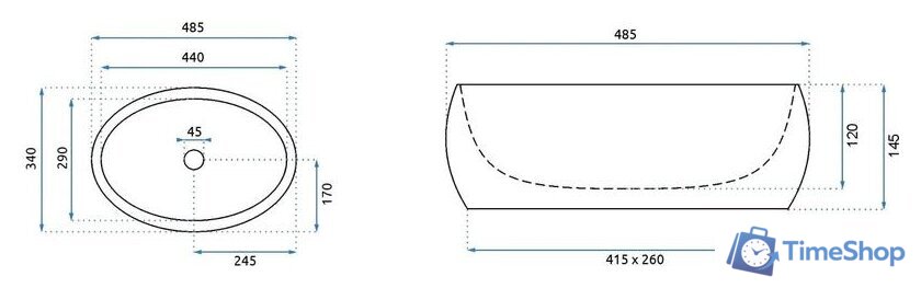 Умывальник Rea Linda (лава матовый) - Изображение №5 — Интернет-магазин Time-Shop