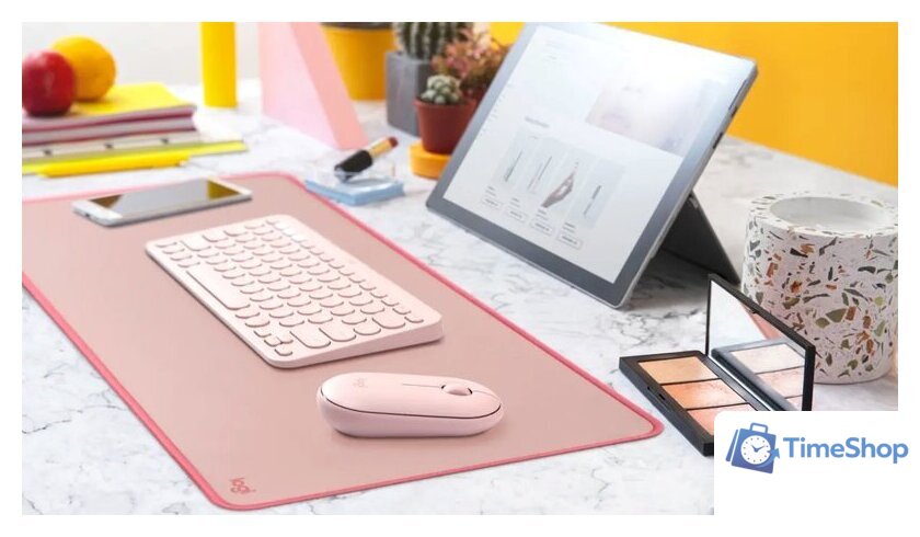 Коврик для стола Logitech Desk Mat (темно-розовый) - Изображение №6 — Интернет-магазин Time-Shop