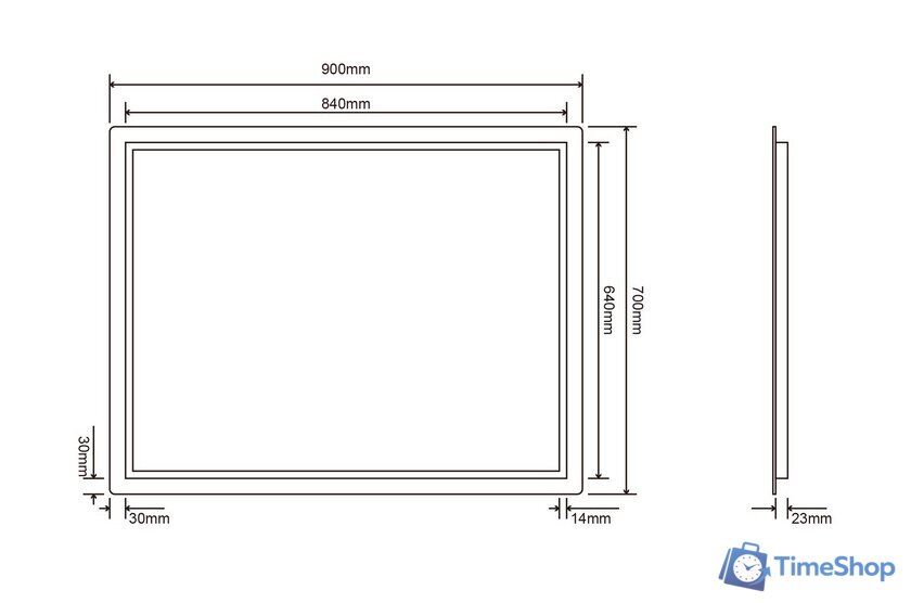  Roxen Зеркало Pure 510175-90 90х70 - Изображение №10 — Интернет-магазин Time-Shop