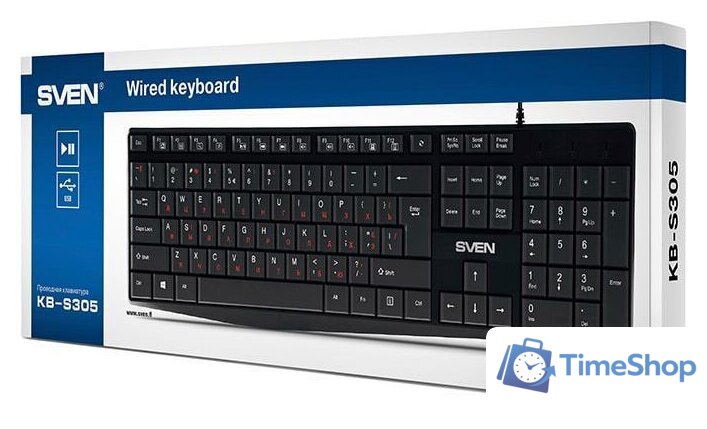 Клавиатура SVEN KB-S305 - Изображение №4 — Интернет-магазин Time-Shop