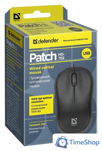 Мышь Defender Patch MS-759 - Изображение №4 — Интернет-магазин Time-Shop