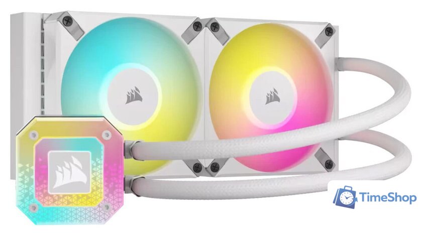 Система жидкостного охлаждения для процессора Corsair iCUE H100i Elite Capellix XT White CW-9060072-WW - Изображение №1 — Интернет-магазин Time-Shop