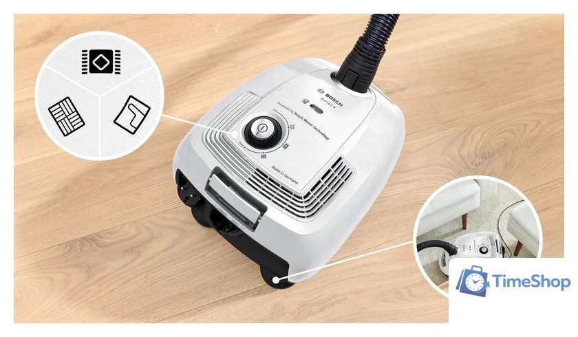 Пылесос Bosch Serie 4 BGL38WH3H - Изображение №3 — Интернет-магазин Time-Shop
