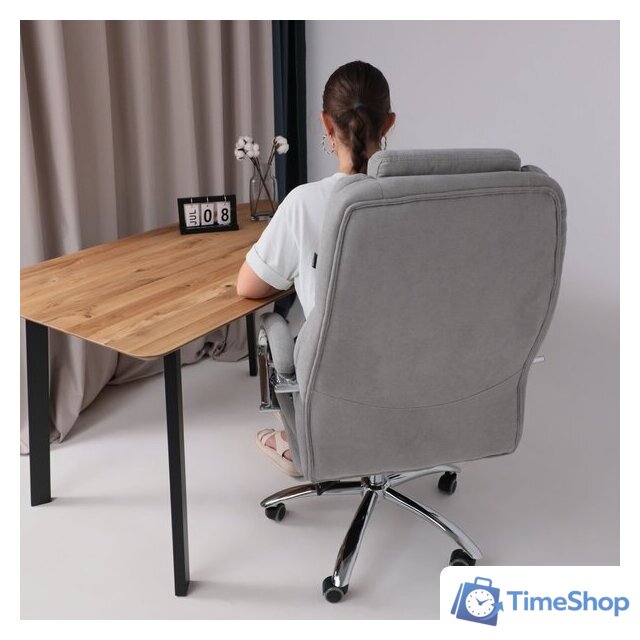 Офисное кресло AksHome Paradis (ткань, светло-серый) - Изображение №3 — Интернет-магазин Time-Shop