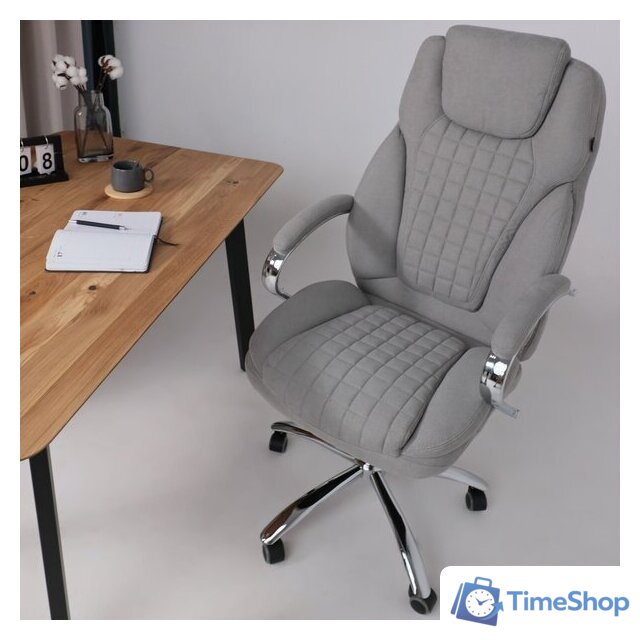 Офисное кресло AksHome Paradis (ткань, светло-серый) - Изображение №6 — Интернет-магазин Time-Shop