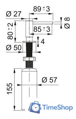 Дозатор для моющего средства Franke Atlas 112.0717.102 - Изображение №6 — Интернет-магазин Time-Shop
