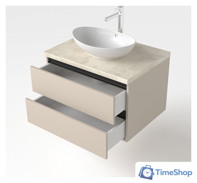  Дабер Тумба под умывальник 002 Т2.8.0.17Ч (бежевый/черный) - Изображение №3 — Интернет-магазин Time-Shop