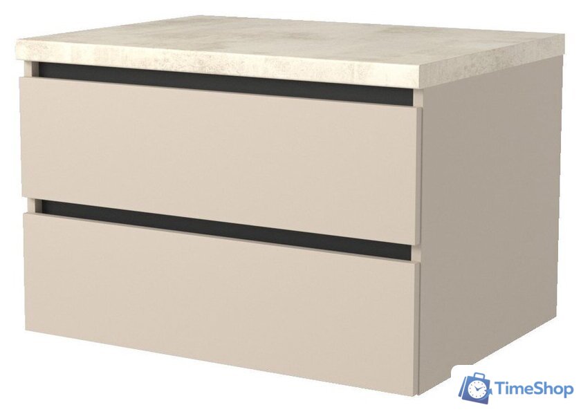 Дабер Тумба под умывальник 002 Т2.8.0.17Ч (бежевый/черный) - Изображение №1 — Интернет-магазин Time-Shop
