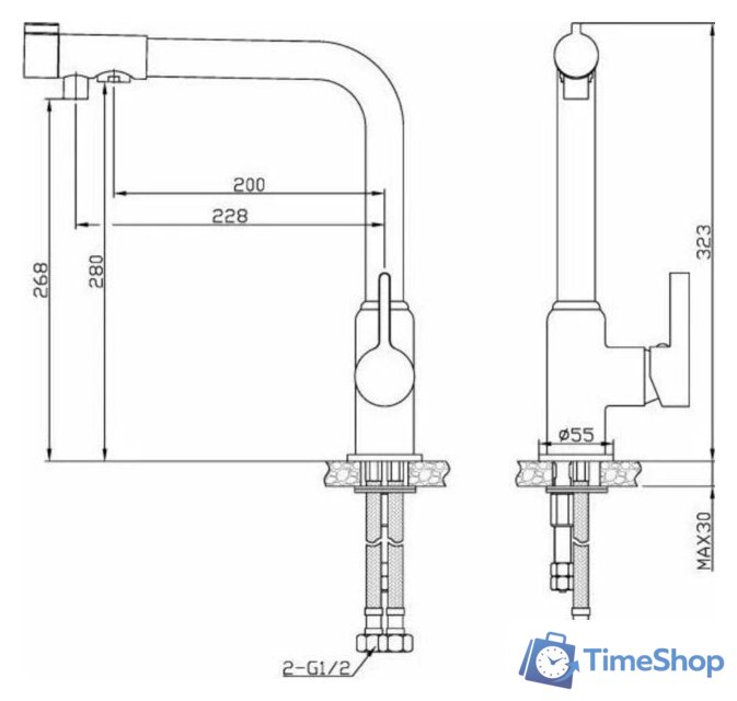 Смеситель AV Engineering AVTRO1-10631 - Изображение №3 — Интернет-магазин Time-Shop