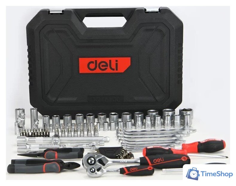 Универсальный набор инструментов Deli EDQ45100 (100 предметов) - Изображение №2 — Интернет-магазин Time-Shop