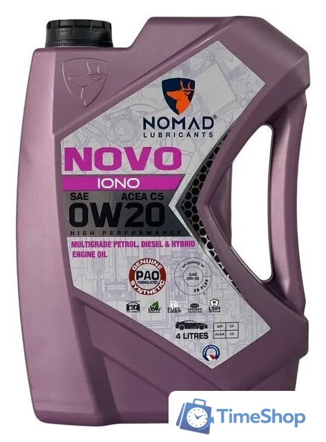 Моторное масло Nomad Novo iono 0W-20 4л - Изображение №1 — Интернет-магазин Time-Shop