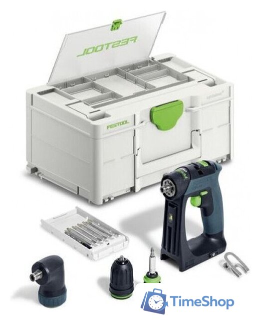 Дрель-шуруповерт Festool CXS 18 577333 (с 1-м АКБ, оснастка, кейс) - Изображение №1 — Интернет-магазин Time-Shop