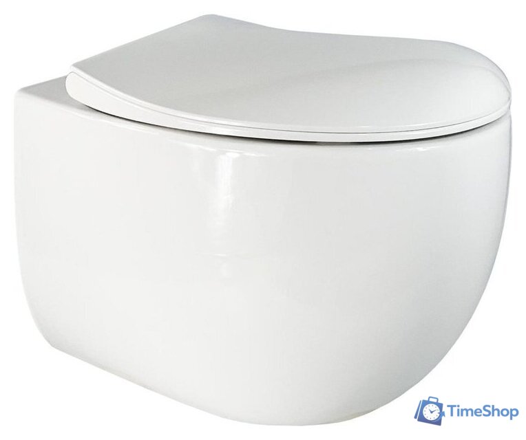 Унитаз подвесной Roxen Egg в комплекте с инсталляцией StounFix Dual Fresh 6 в 1 968085 (кнопка: брашированное золото) - Изображение №6 — Интернет-магазин Time-Shop