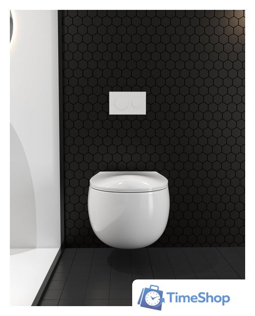 Унитаз подвесной Roxen Egg в комплекте с инсталляцией StounFix Dual Fresh 6 в 1 968085 (кнопка: брашированное золото) - Изображение №8 — Интернет-магазин Time-Shop